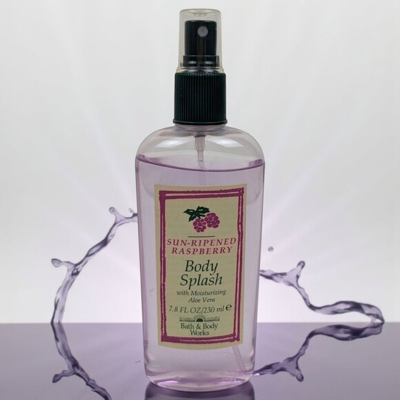 Bath & Body Works Sun Ripened Raspberry Body Splash w/ Aloe Vera 7.8 fl oz - Picture 1 of 3